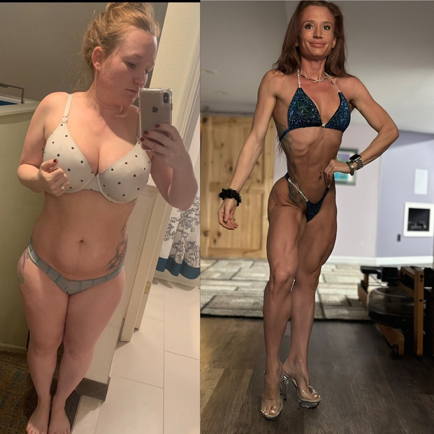 Real before and after transformation
